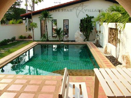 3-bedroom family house with pool at Mabprachan For Rent House Mabprachan