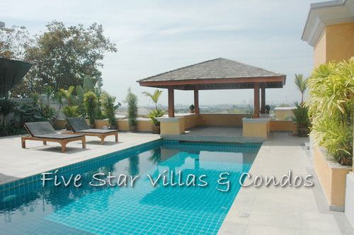RENTED : 4-bedroom, 5-bathroom family-sized pool villa for rent House East Pattaya
