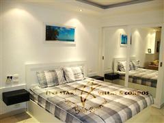 Condominium for rent on Pattaya Beach at VT 6 showing the sleeping area