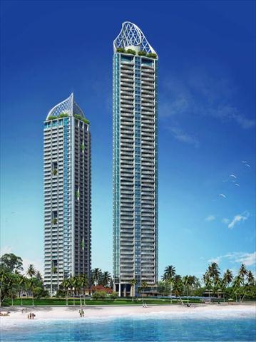 Condominium for sale in Jomtien showing the condo building Condominium for sale in Jomtien showing the condo building