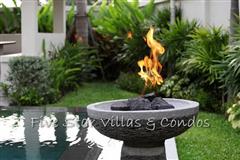 Pool villa for sale in Pattaya at The Vineyard Phase 2 showing the poolside flame