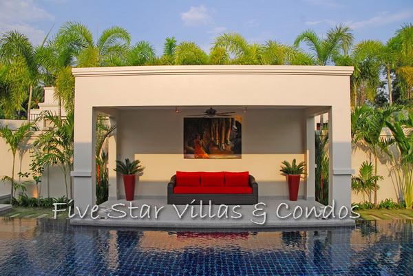 Pool villa for sale in Pattaya at The Vineyard Phase 2 showing the Sala