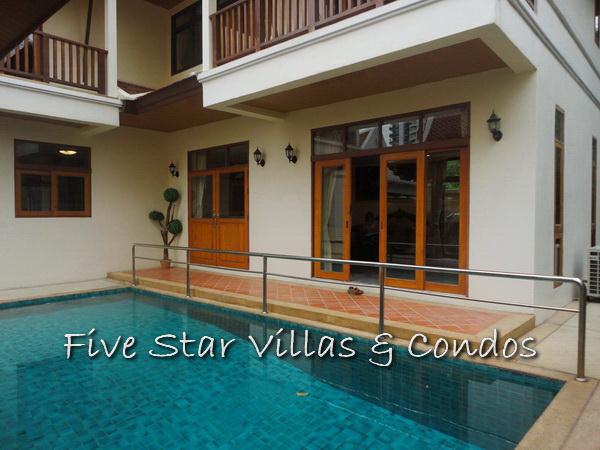 House for sale Pratumnak Pattaya showing the pool and terrace