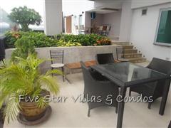 Condominium for rent on Pattaya Beach at Northshore showing the patio terrace