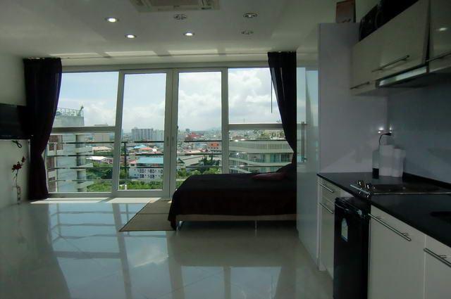 Condominium for sale on Pratumnak showing the view from the sleeping area Condominium for sale on Pratumnak showing the view from the sleeping area