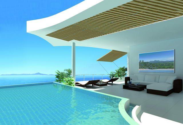 Condominium for sale Na Jomtien showing the communal pool Condominium for sale Na Jomtien showing the communal pool