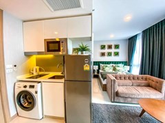 Condo for Sale Wong Amat Pattaya showing Kitchen and Living Area