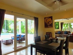 House for rent Pattaya at Siam Royal View showing the dining area 