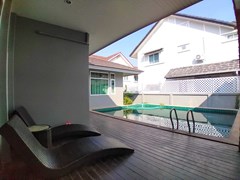 House for sale East Pattaya showing the poolside terrace 