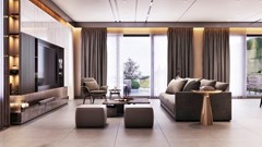 Serenity Jomtien Villas 3 bed villa showing the living room concept