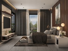 Serenity Jomtien Villas 4 bed villa showing the master bedroom concept