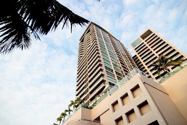 Condominium for rent in Northshore Pattaya showing the iconic building