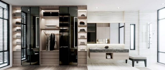 The Prospect Villa Pattaya showing the walk in wardrobes concept