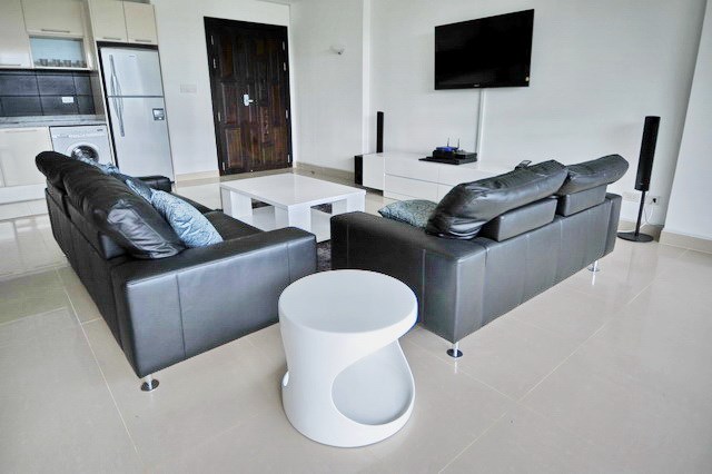 Condominium for rent Jomtien showing the living room 