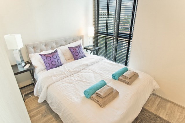 Condominium for sale Wongamat Pattaya showing the second bedroom Condominium for sale Wongamat Pattaya showing the second bedroom