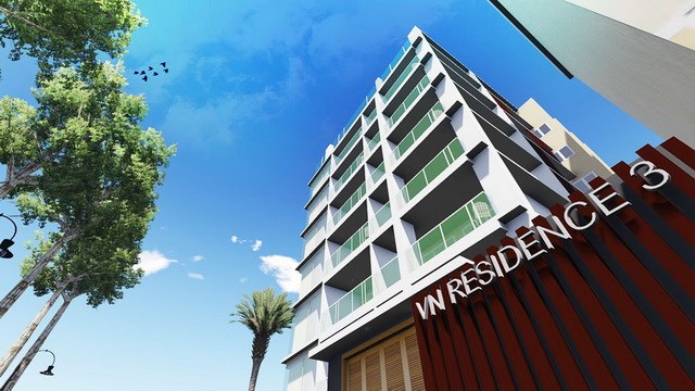 Condominium for sale Pratumnak Pattaya showing the building facade Condominium for sale Pratumnak Pattaya showing the building facade