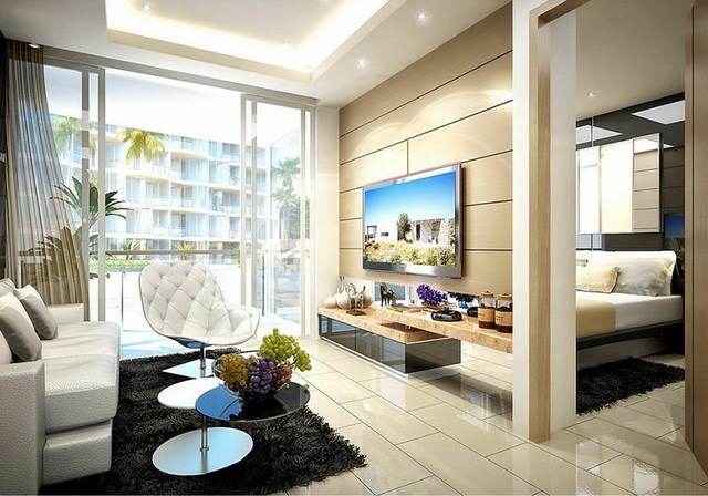 Condominium for sale South Pattaya showing the one bedroom suite concept Condominium for sale South Pattaya showing the one bedroom suite concept