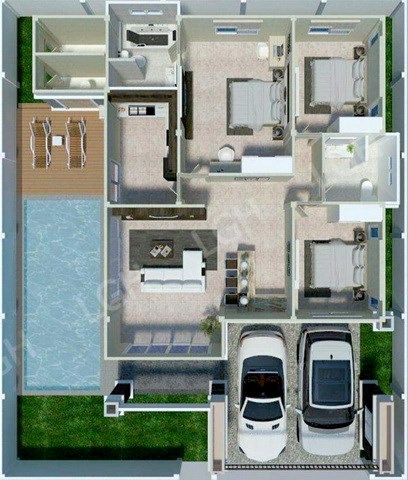 House for sale Pattaya Mabprachan showing the floor plan House for sale Pattaya Mabprachan showing the floor plan