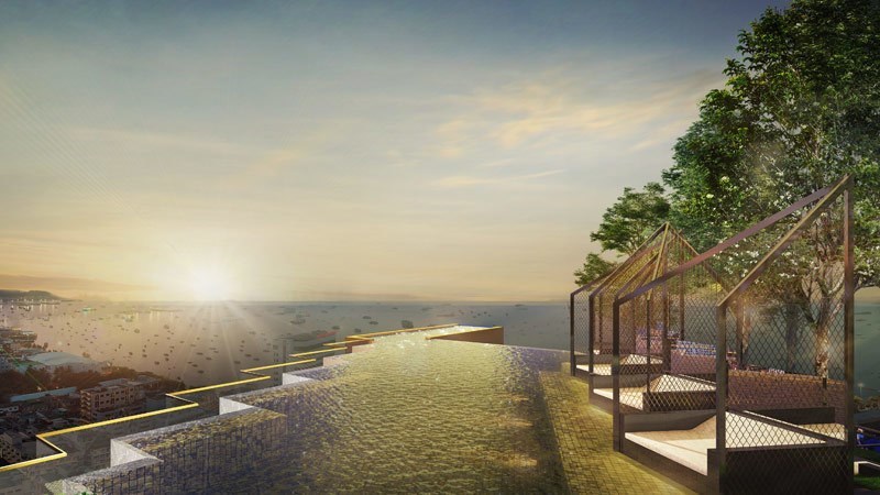ondominium for rent Central Pattaya showing roof top swimming pool ondominium for rent Central Pattaya showing roof top swimming pool